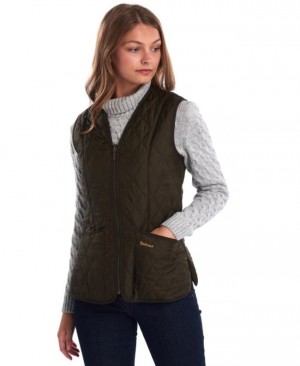 Barbour Betty Interactive Liner Waistcoat Masline Verzi Inchis | JZGG6000