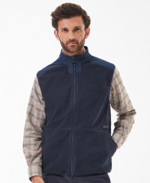 Barbour Country Fleece Gilet Bleumarin | QLOW9461