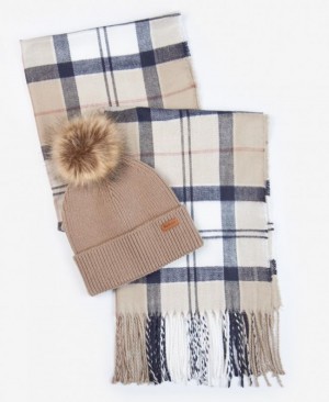 Barbour Dover Beanie & Hailes Scarf Colorati | YABR8745