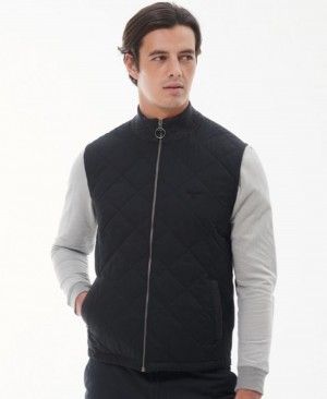 Barbour Essential Box Quilt Gilet Gri | HGSH1027