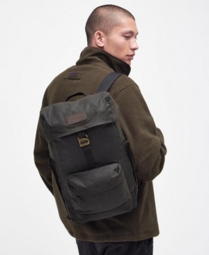 Barbour Essential Wax Backpack Masline Verzi | KQBI6610