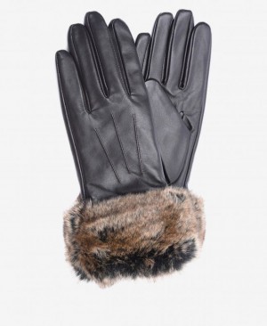 Barbour Faux-Fur Trimmed Piele Negrii | SGTG4159
