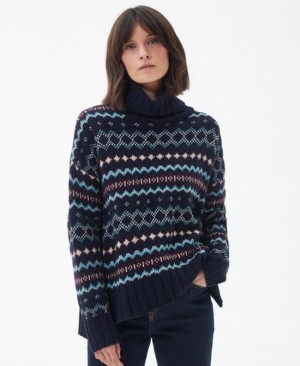 Barbour Fox Tricotate Bleumarin | FVTS8280