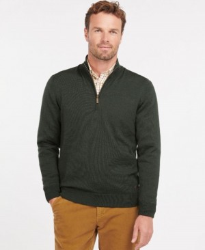 Barbour Gamlan Half Zip Verzi | FVJC9554