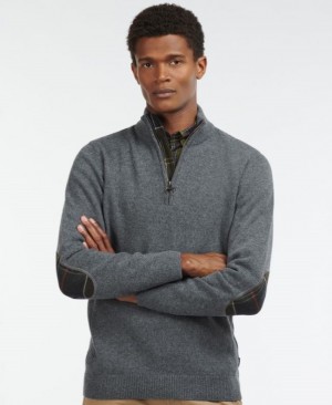 Barbour Holden Half Zip Gri | ZLNC4306