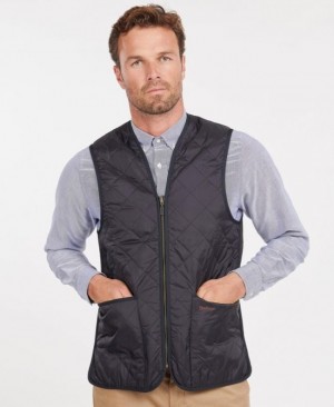 Barbour Matlasat Zip-In Liner Waistcoat Bleumarin | UCDC7330
