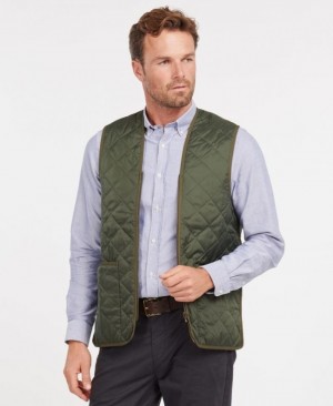 Barbour Matlasat Zip-In Liner Waistcoat Masline Verzi | VFXW7383