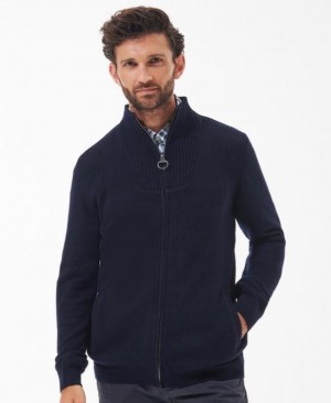 Barbour Nelson Essential Full-Zip Bleumarin | MRWJ3295