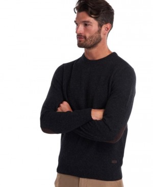 Barbour Patch Crew Neck Gri | IDAX9358