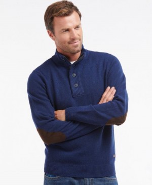 Barbour Patch Half Zip Albastri Inchis | MNQL0643