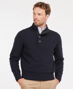 Barbour Patch Half Zip Bleumarin | FAAN0191