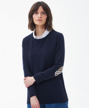 Barbour Pendle Tricotate Bleumarin | DNJY2900