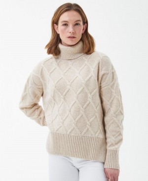 Barbour Perch Tricotate Bej | OFHW9544