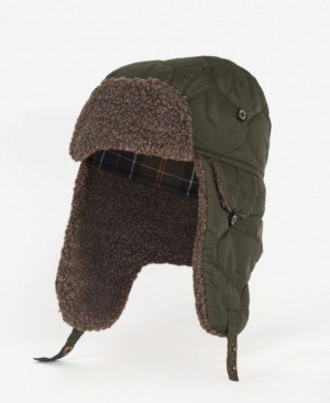 Barbour Sandbay Matlasat Trapper Masline Verzi | AOYX3852