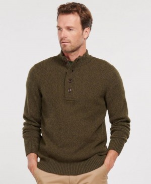 Barbour Sid Half Zip Masline Verzi | FNMB9270
