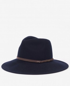 Barbour Tack Fedora Albastri | VWZD1593
