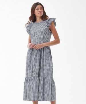 Barbour Thistle Midi Negrii Albi | INWZ8909