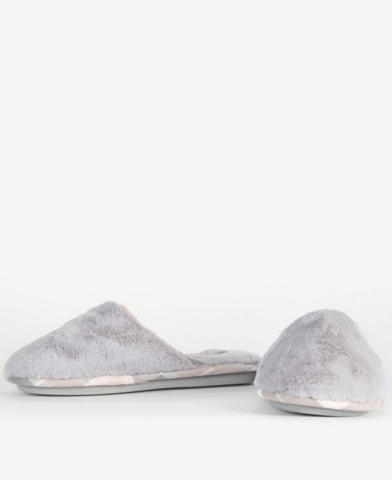 Barbour Agatha Faux Fur Gri | OQKW3361