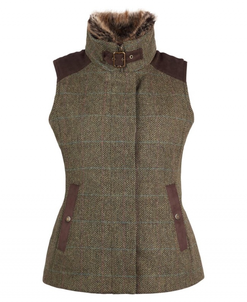 Barbour Alder Lână Gilet Verzi | JXYH8916