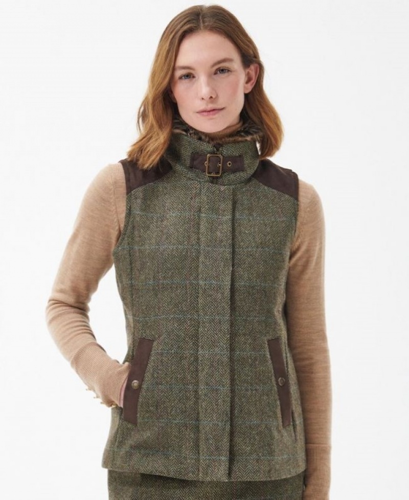 Barbour Alder Lână Gilet Verzi | JXYH8916