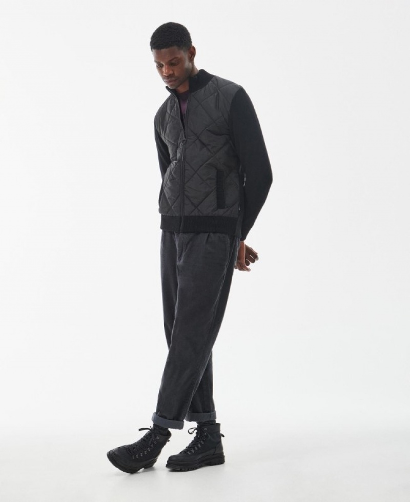 Barbour Arch Diamond-Matlasat Negrii | PYPH7757