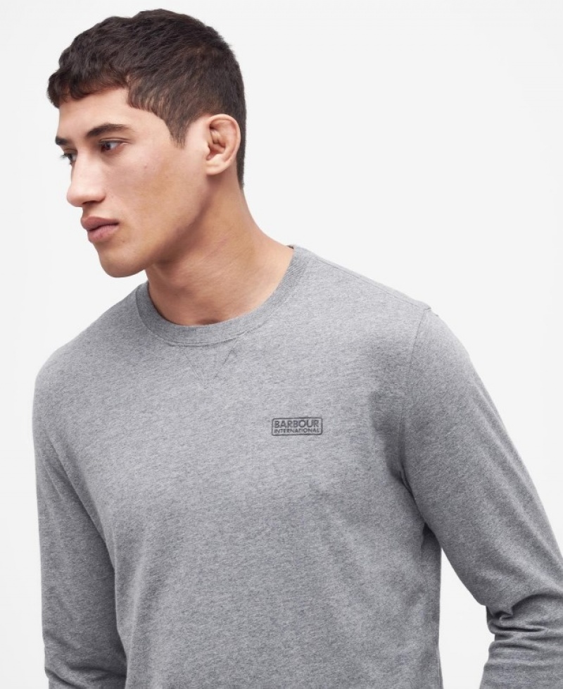 Barbour B.Intl Long Sleeved Logo Gri | XCVO0531