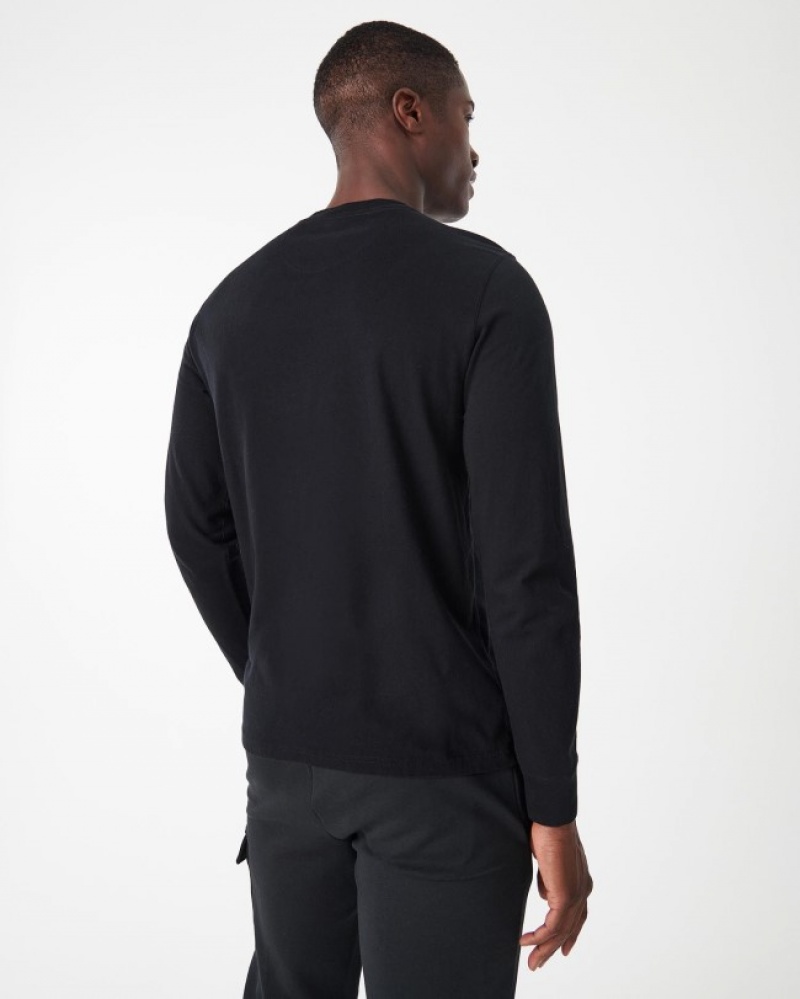 Barbour B.Intl Long Sleeved Logo Negrii | OKNO7511