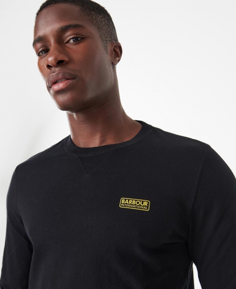 Barbour B.Intl Long Sleeved Logo Negrii | OKNO7511