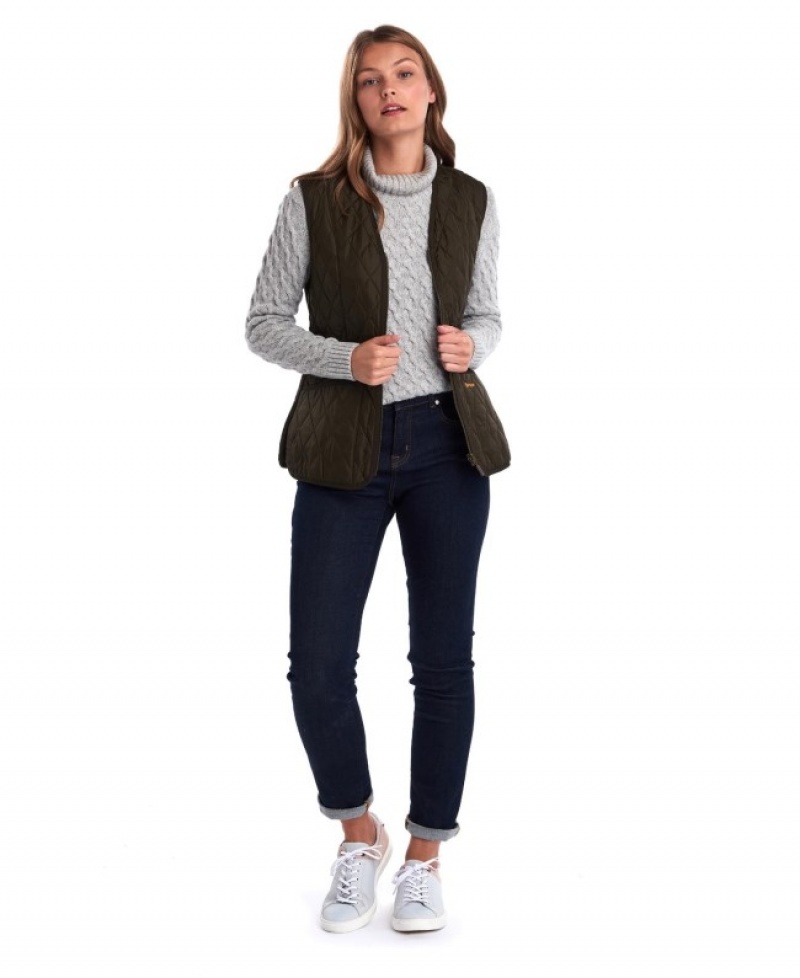 Barbour Betty Interactive Liner Waistcoat Masline Verzi Inchis | JZGG6000