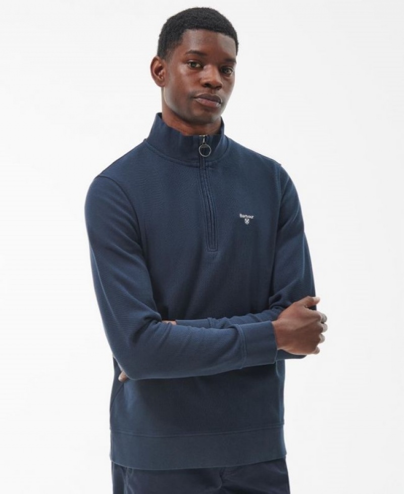 Barbour Birkrigg Half Zip Bleumarin | SAPE8005