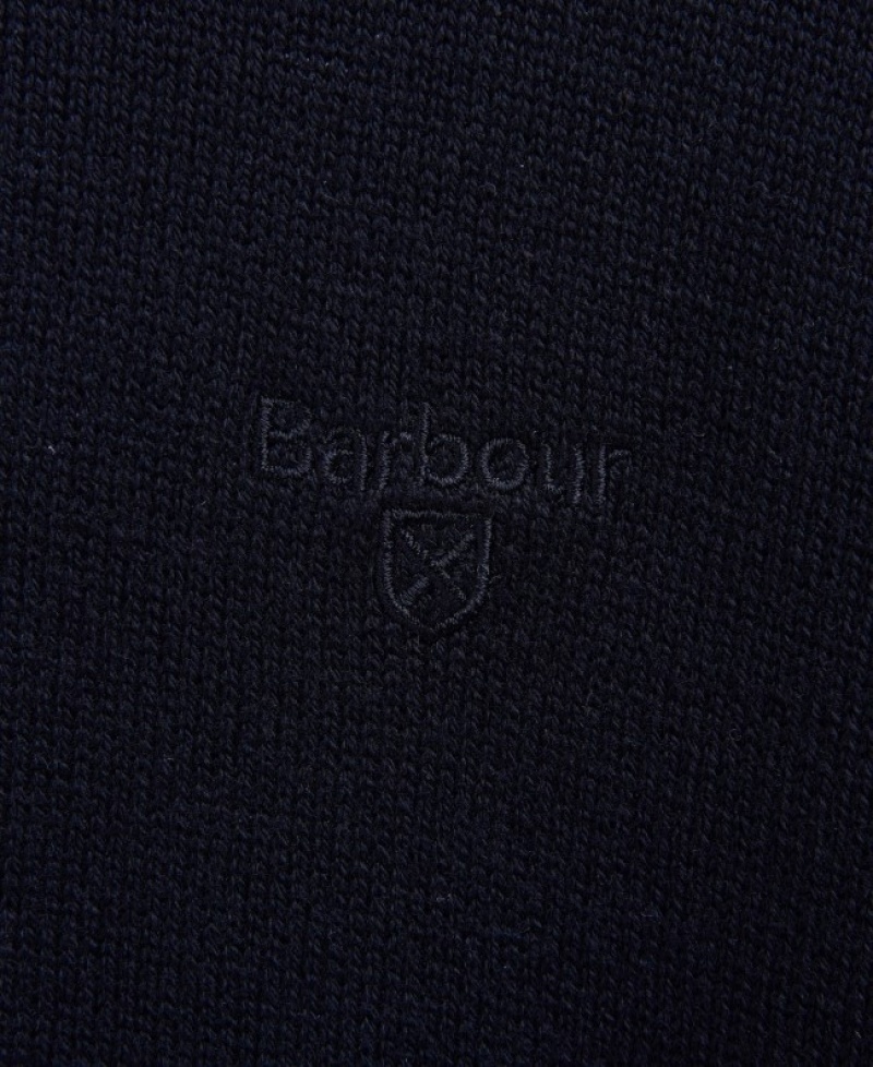 Barbour Bumbac Half Zip Negrii | WETQ5215