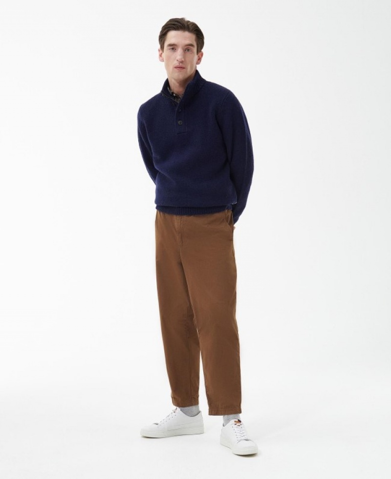 Barbour Calder Half Zip Bleumarin | CKMJ1283