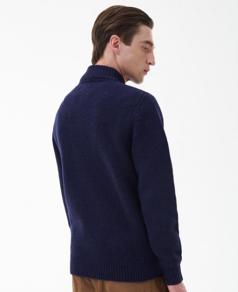 Barbour Calder Half Zip Bleumarin | CKMJ1283