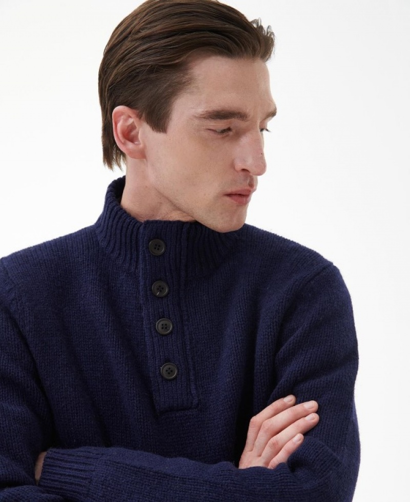 Barbour Calder Half Zip Bleumarin | CKMJ1283