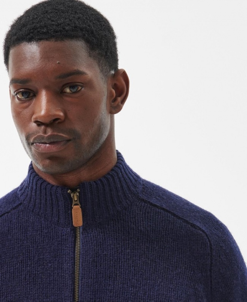 Barbour Calder Zip Through Bleumarin | ZEVK9161