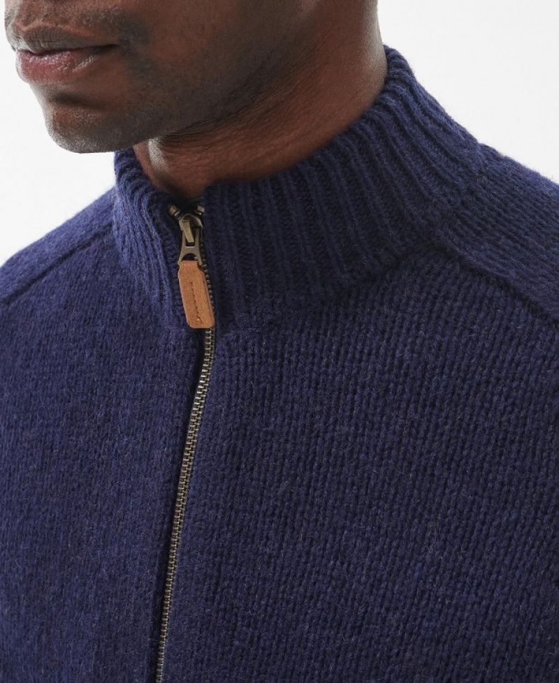 Barbour Calder Zip Through Bleumarin | ZEVK9161