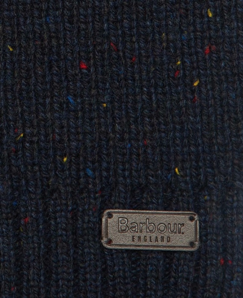 Barbour Carlton Fleck Beanie & Scarf Bleumarin | QHHV3955