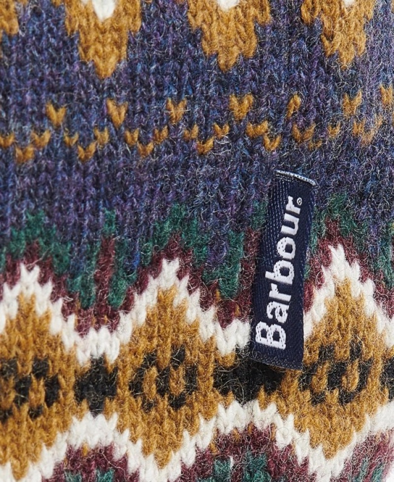 Barbour Case Fairisle Crew Neck Albastri | KRIW7273