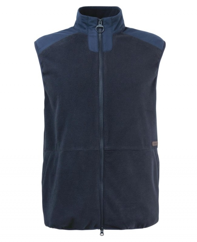 Barbour Country Fleece Gilet Bleumarin | QLOW9461