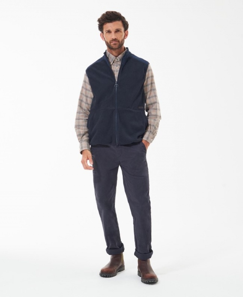 Barbour Country Fleece Gilet Bleumarin | QLOW9461
