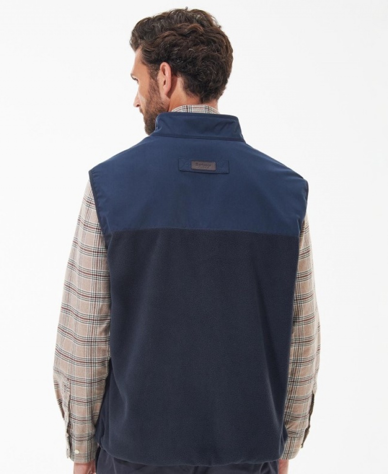 Barbour Country Fleece Gilet Bleumarin | QLOW9461