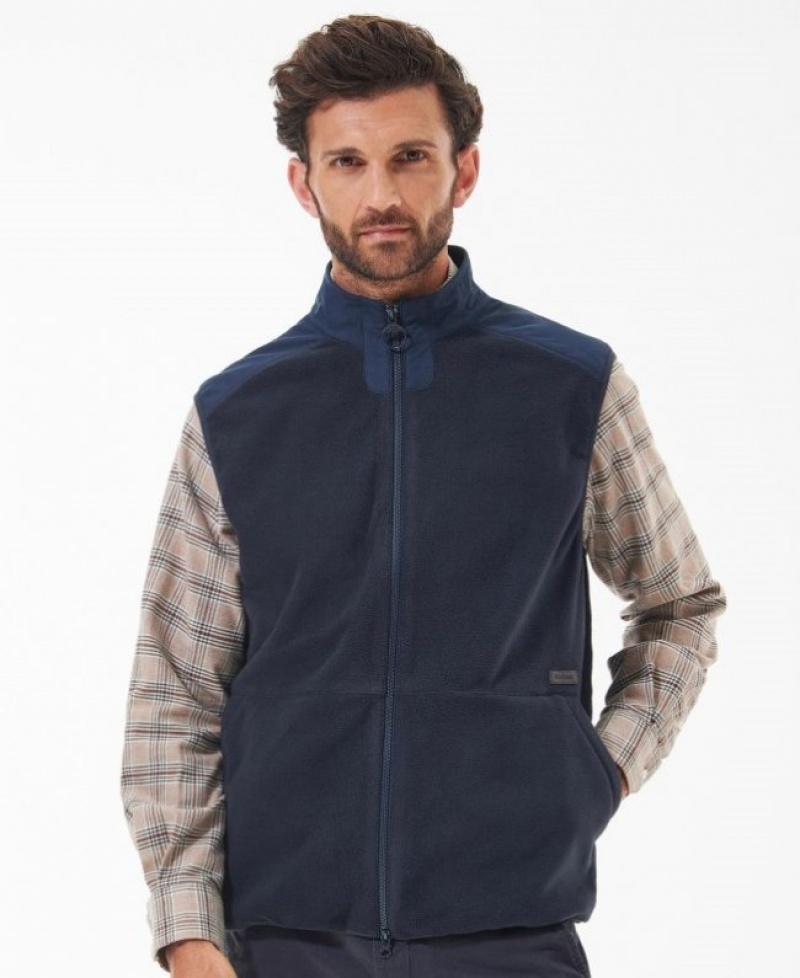 Barbour Country Fleece Gilet Bleumarin | QLOW9461
