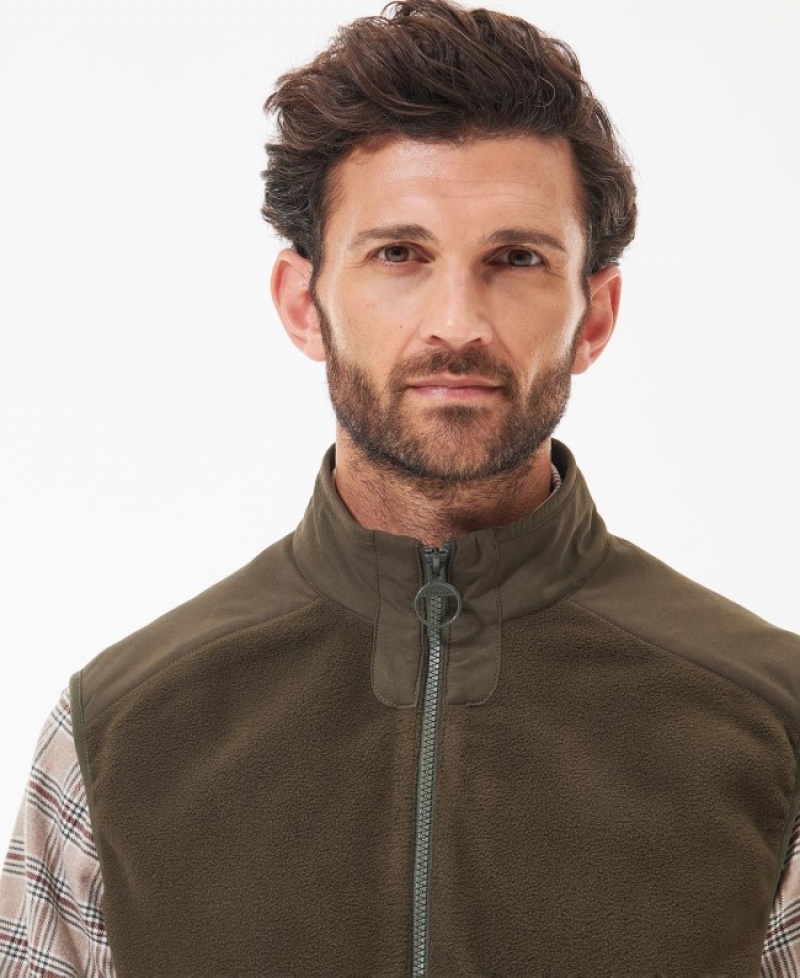 Barbour Country Fleece Gilet Verzi | GTQM3249