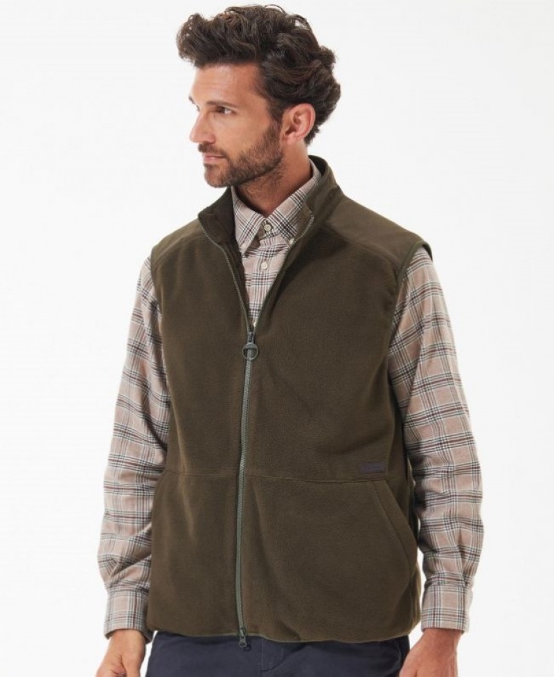 Barbour Country Fleece Gilet Verzi | GTQM3249