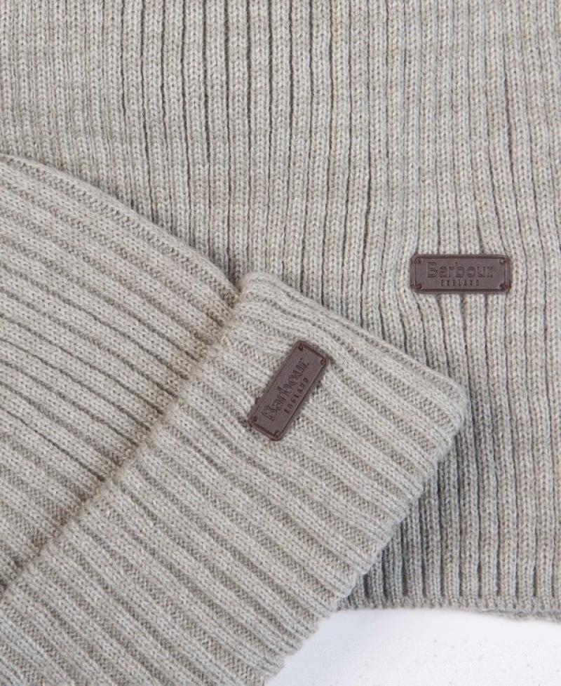 Barbour Crimdon Beanie & Scarf Gri Deschis | XKXW3286