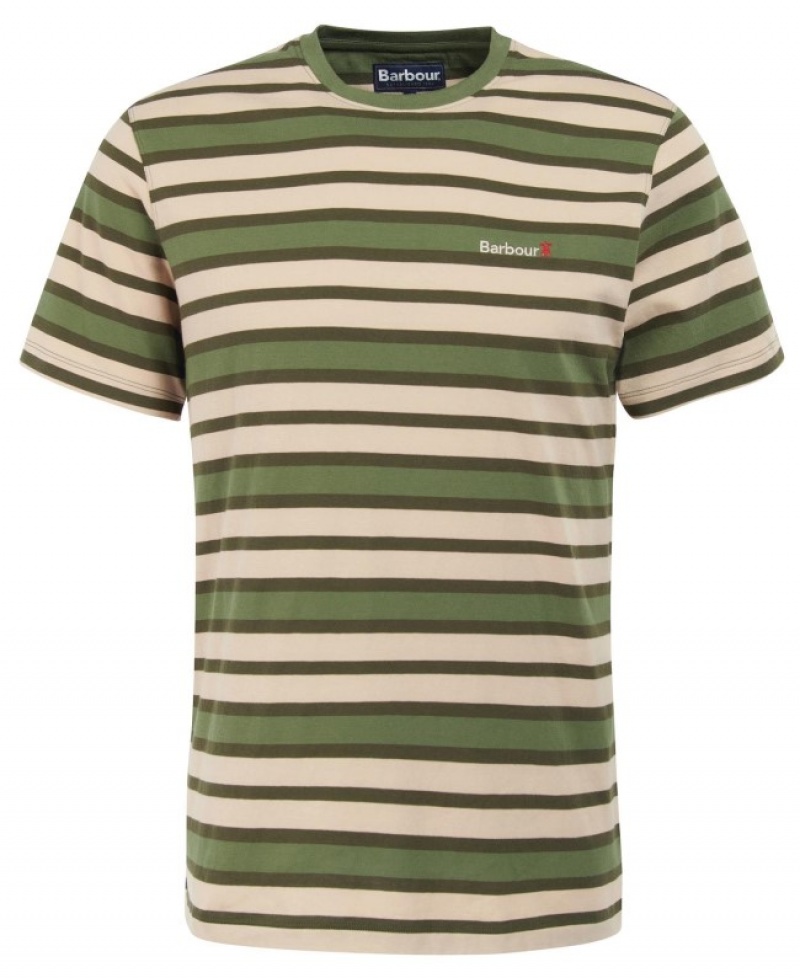 Barbour Crundale Stripe Verzi Albi | CPLY1697