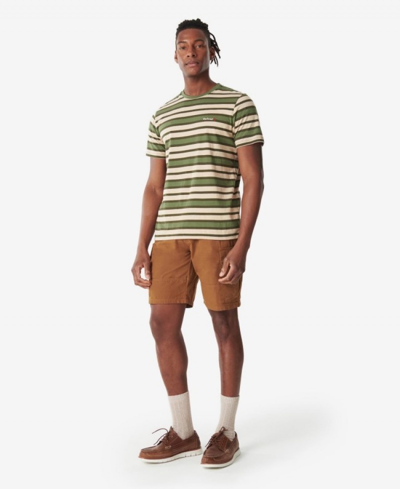 Barbour Crundale Stripe Verzi Albi | CPLY1697