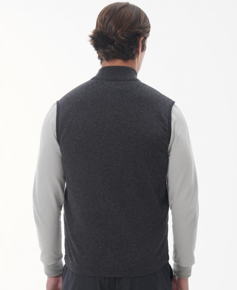 Barbour Essential Box Quilt Gilet Gri | HGSH1027