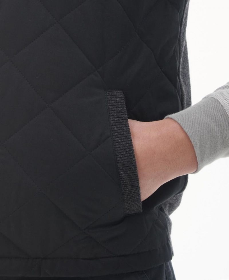 Barbour Essential Box Quilt Gilet Gri | HGSH1027