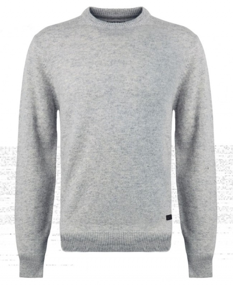 Barbour Essential Crew-Neck Gri | LPRJ5337